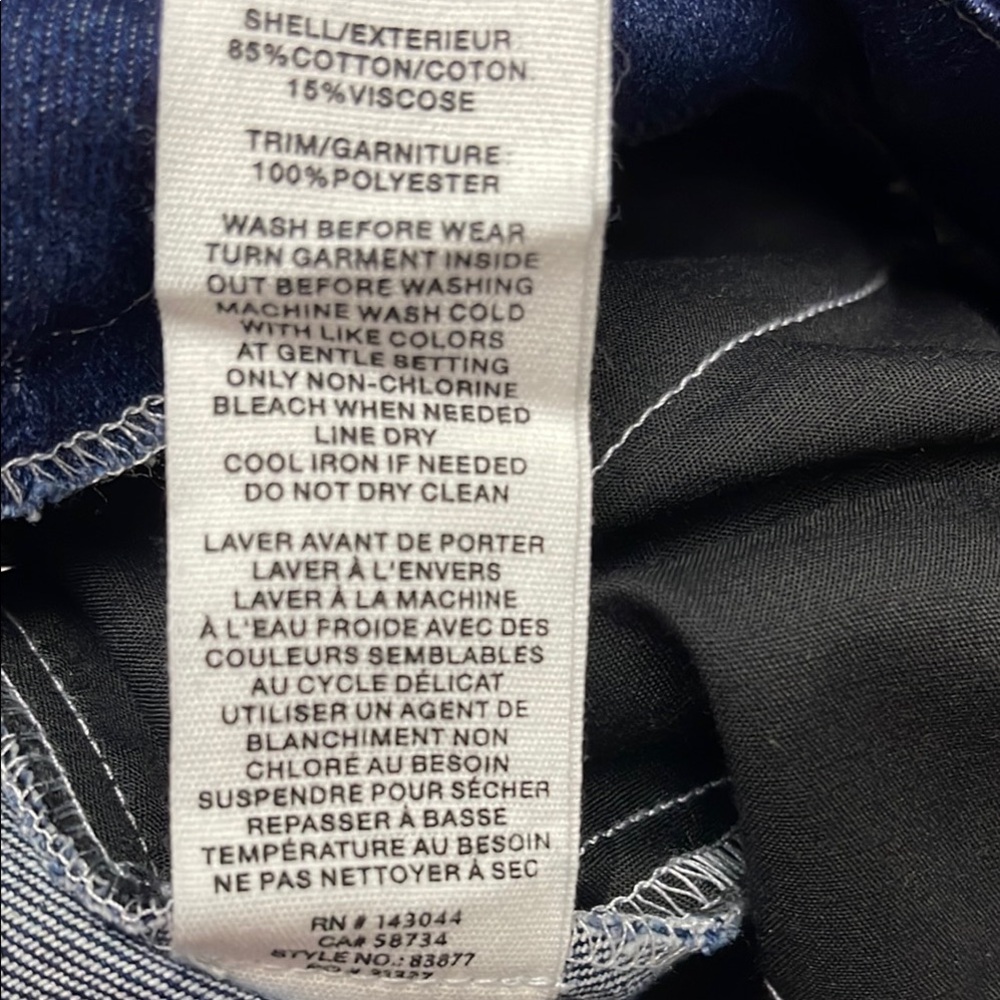 New, AVEC LES FILLES Denim Skirt with White Stitching - Picture 9 of 9